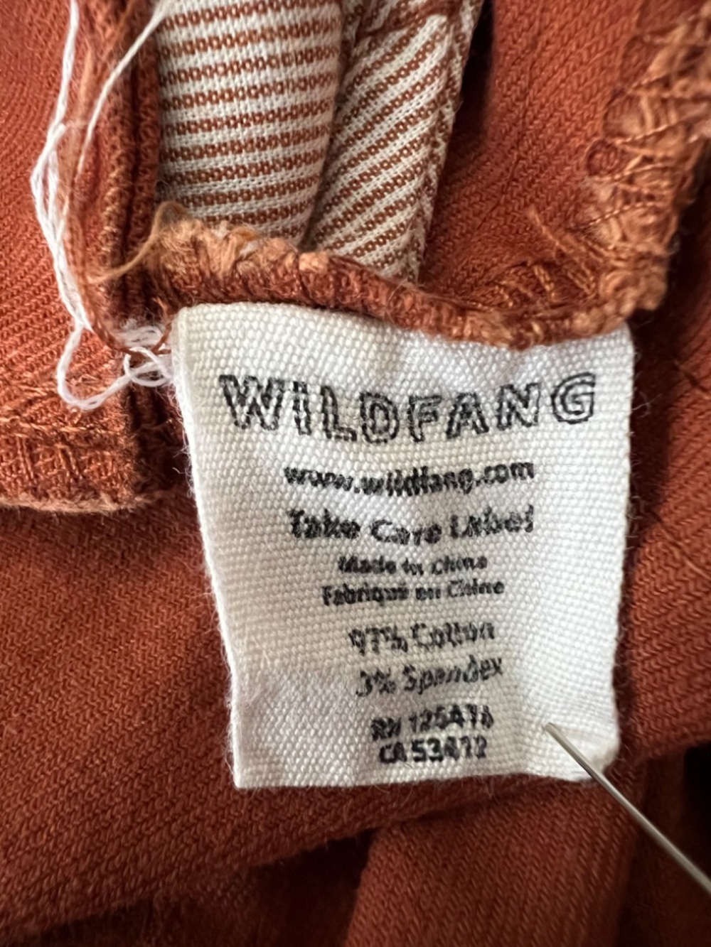 WILDFANG The Essential Overall in Burnt Orange - S - Picture 9 of 13